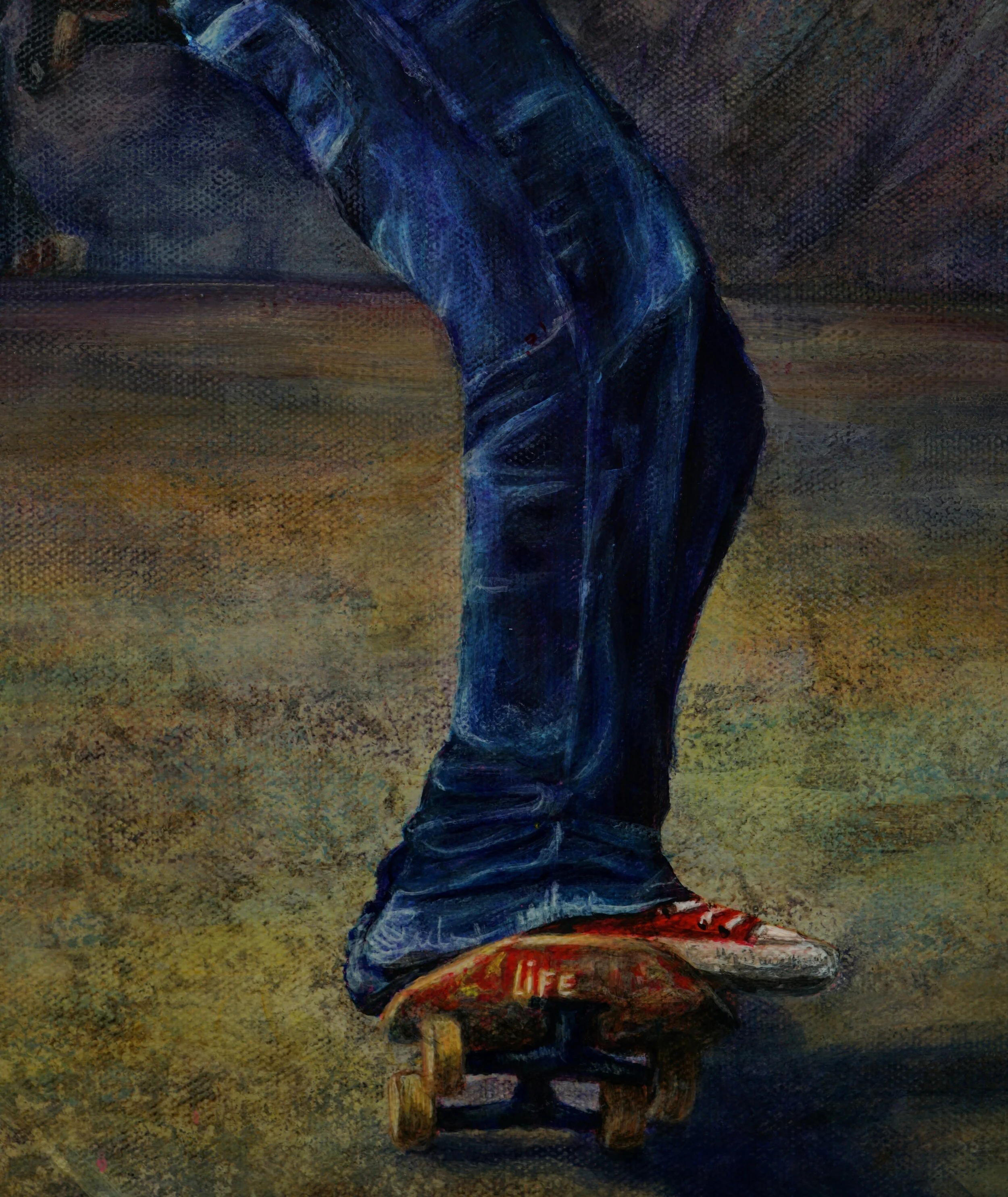  Amor Fati (detail). Acrylic on canvas, 24” x 36” 