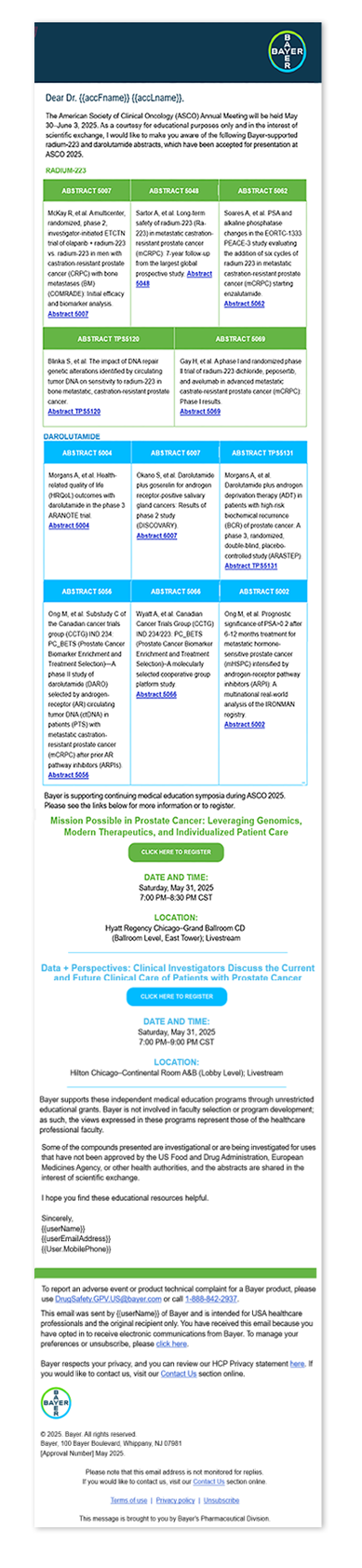 Bayer eWizard Email
