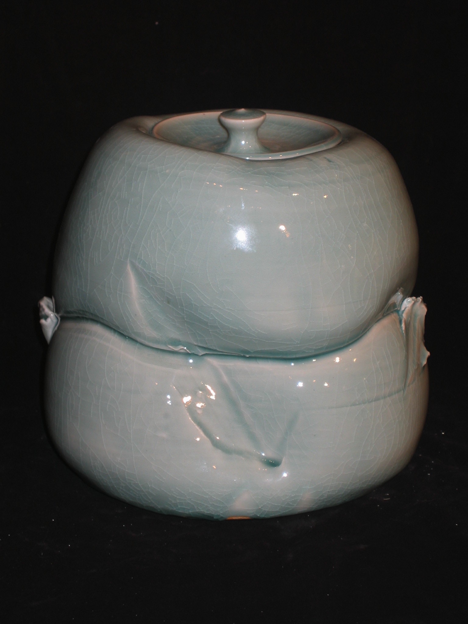 Porcelain Elephant Foot Covered Jar Form.jpg