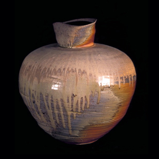 wood-fired porcelain jar form