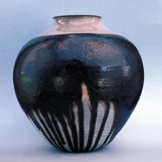 glazed jar