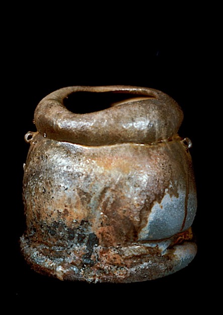 broad wood-fired vase form