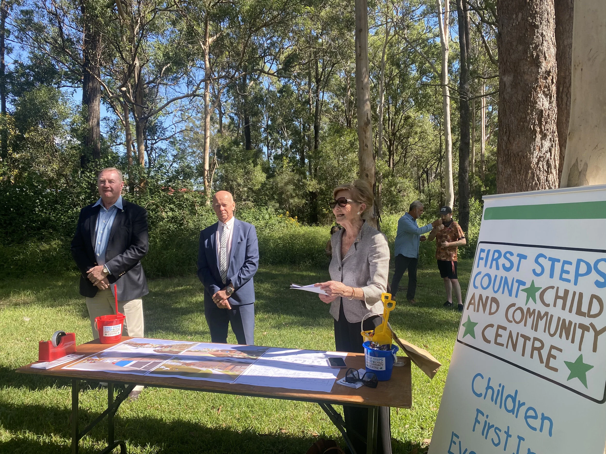 Turning the sod at First Steps Count in Taree