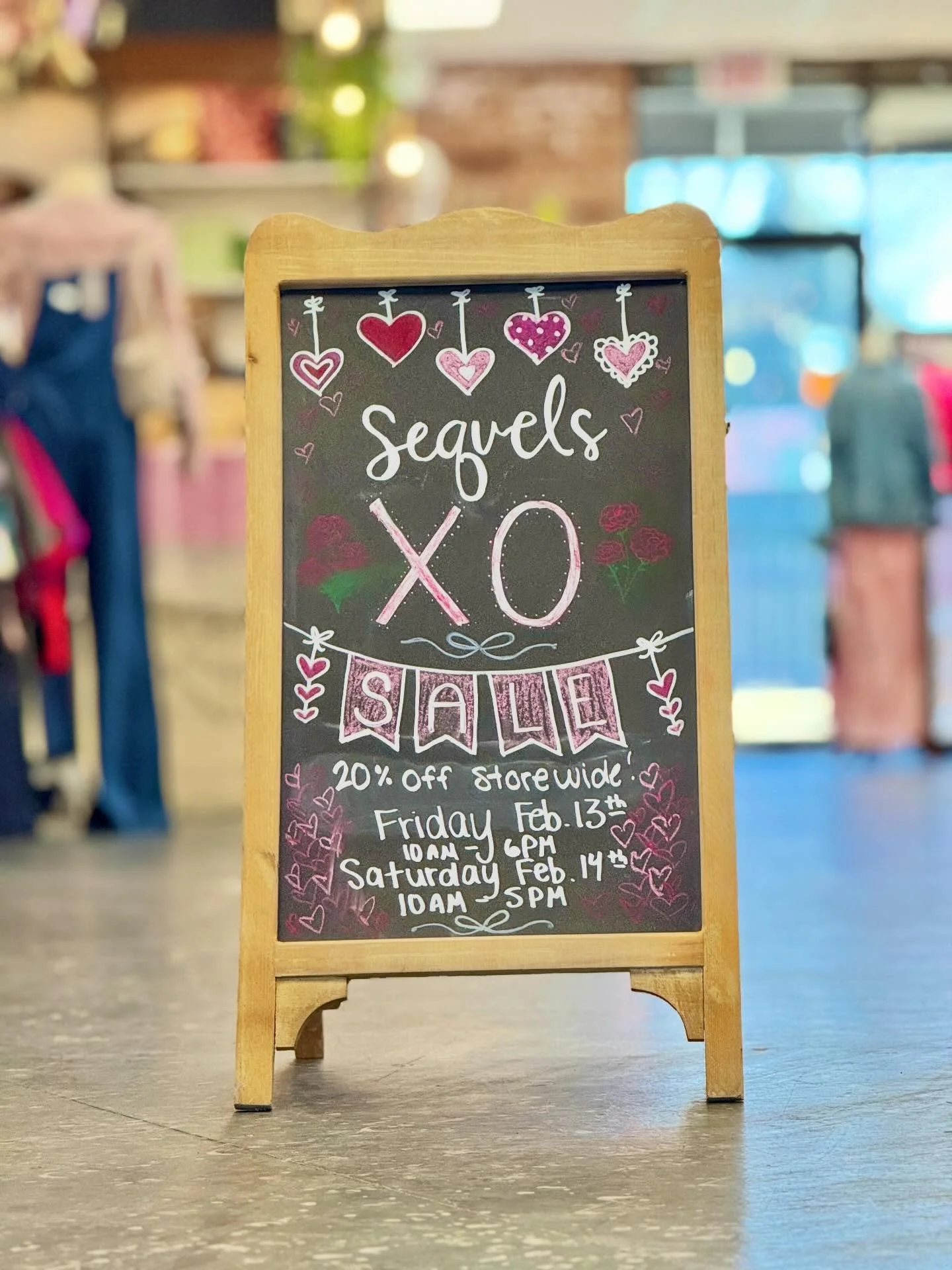 ❤️Day TWO of our XO Sale❤️

✨20% OFF STOREWIDE TODAY✨
Shop all NEW Sequels Exclusive Accessories AND our incoming spring inventory!🎀🧢👗👖🛍️💗

Don&rsquo;t miss out &mdash; SALE ends today!!🫶

We&rsquo;re open 10AM - 5PM❣️