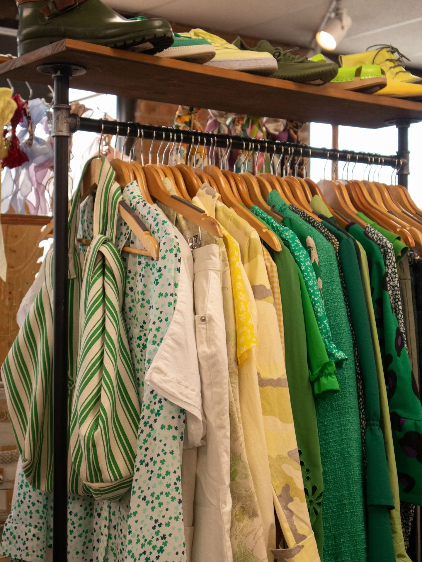 Looking for something festive to wear for St. Patty&rsquo;s? ☘️ 

Check out our festive rack &mdash; plenty of green to help you celebrate in style!