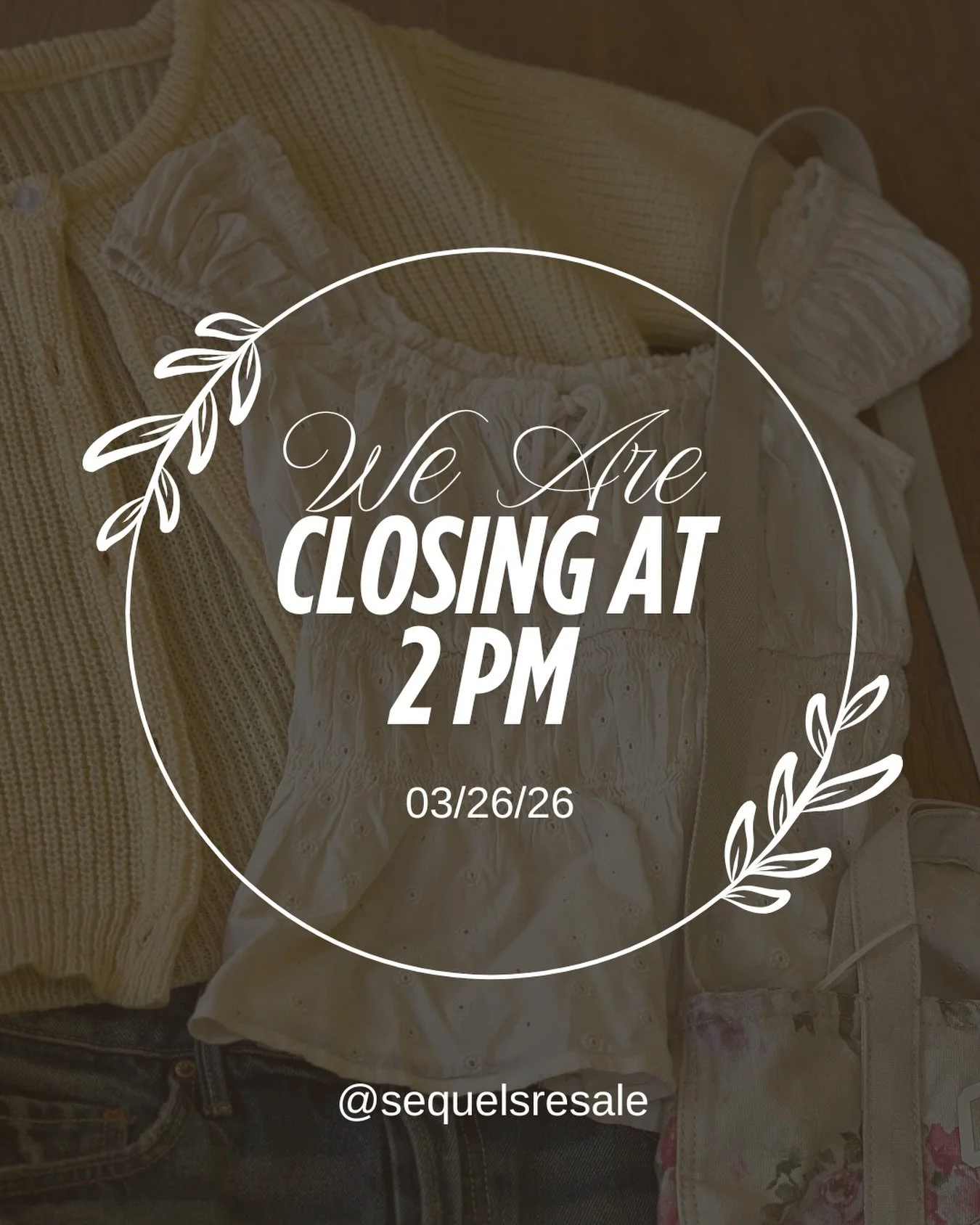 We are closing early at 2 PM today due to weather conditions🌨️
Stay safe and we&rsquo;ll see you soon!