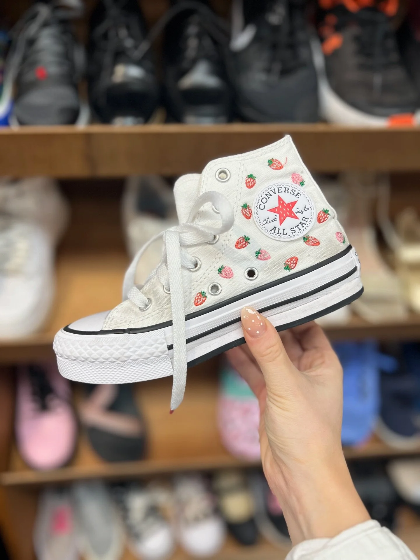 Fresh kicks for everyone 👟✨
From everyday classics to standout finds&mdash;for adults and kids&mdash;there&rsquo;s always something new coming in! 

Shoe Details🙌
1. girls converse (size 12)- $14.99
2. girls pumas (6.5)- $50.50
3. converse (7.5)- $