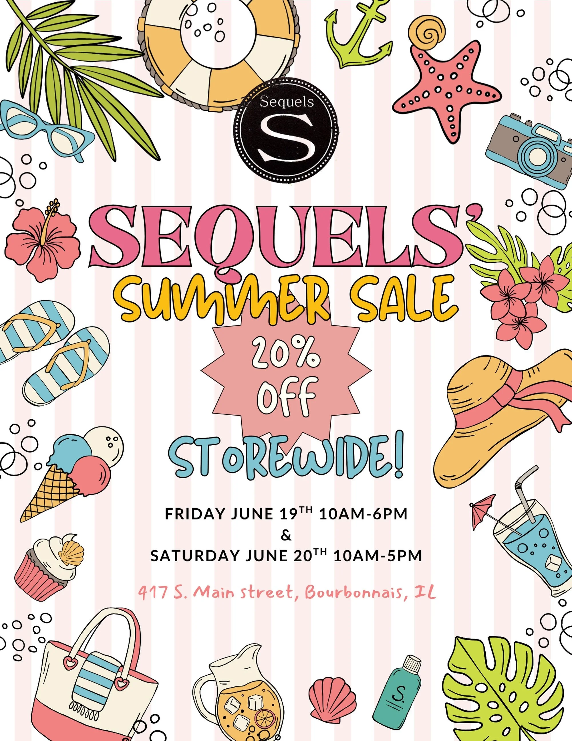 Missed our last sale? Don&rsquo;t stress, we&rsquo;ve got another one right around the corner ☀️🛍️

Mark your calendars for our Summer Sale!
Enjoy 20% off the entire store June 19th &amp; June 20th. We can&rsquo;t wait to see you there 💛