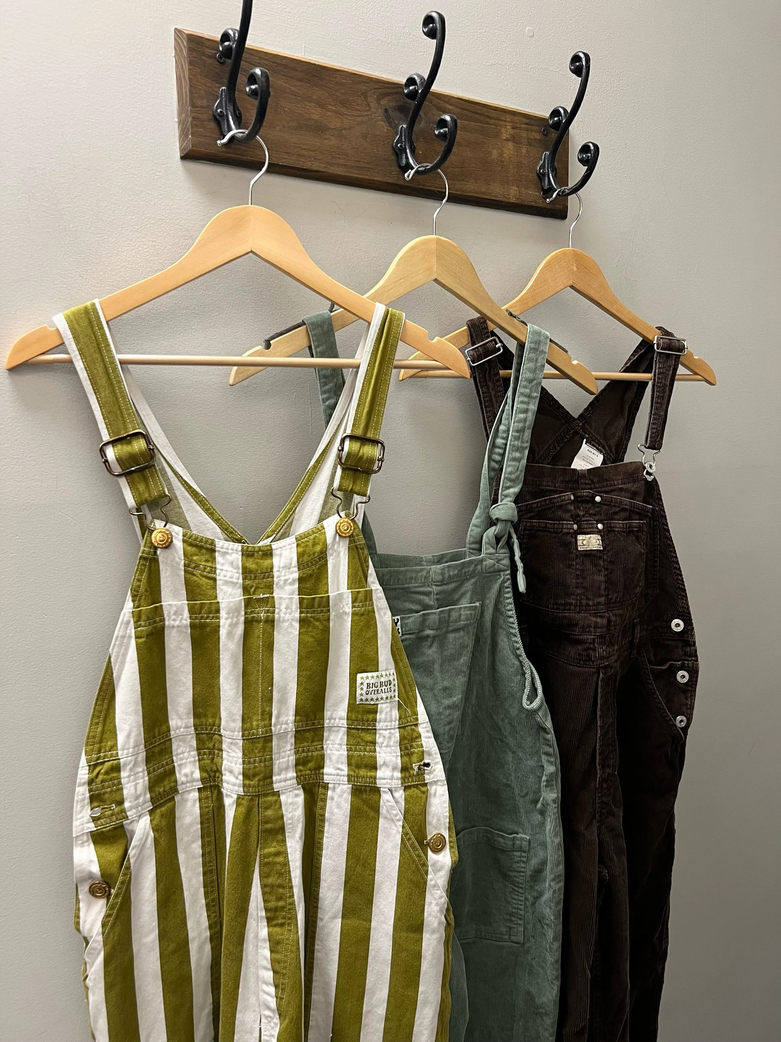 So many fun overalls for fall! 🤎 

We&rsquo;ve got plenty to choose from! Check out our Instagram rack for more jumpsuits and fall styles next time you&rsquo;re in!