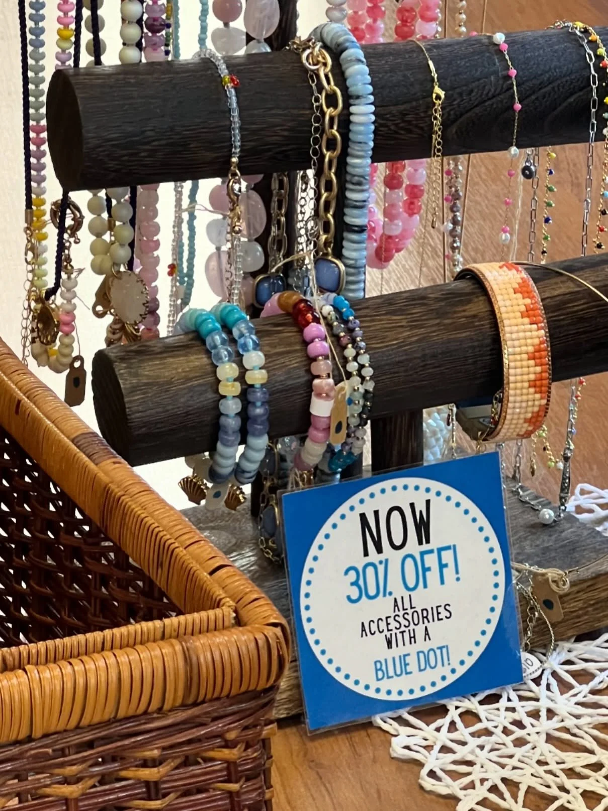 Happy Saturday!☀️

Blue dot accessories are officially 30% OFF!🙌
Make sure to check them out in the front next time you&rsquo;re in! We&rsquo;re open from 10-5 today!