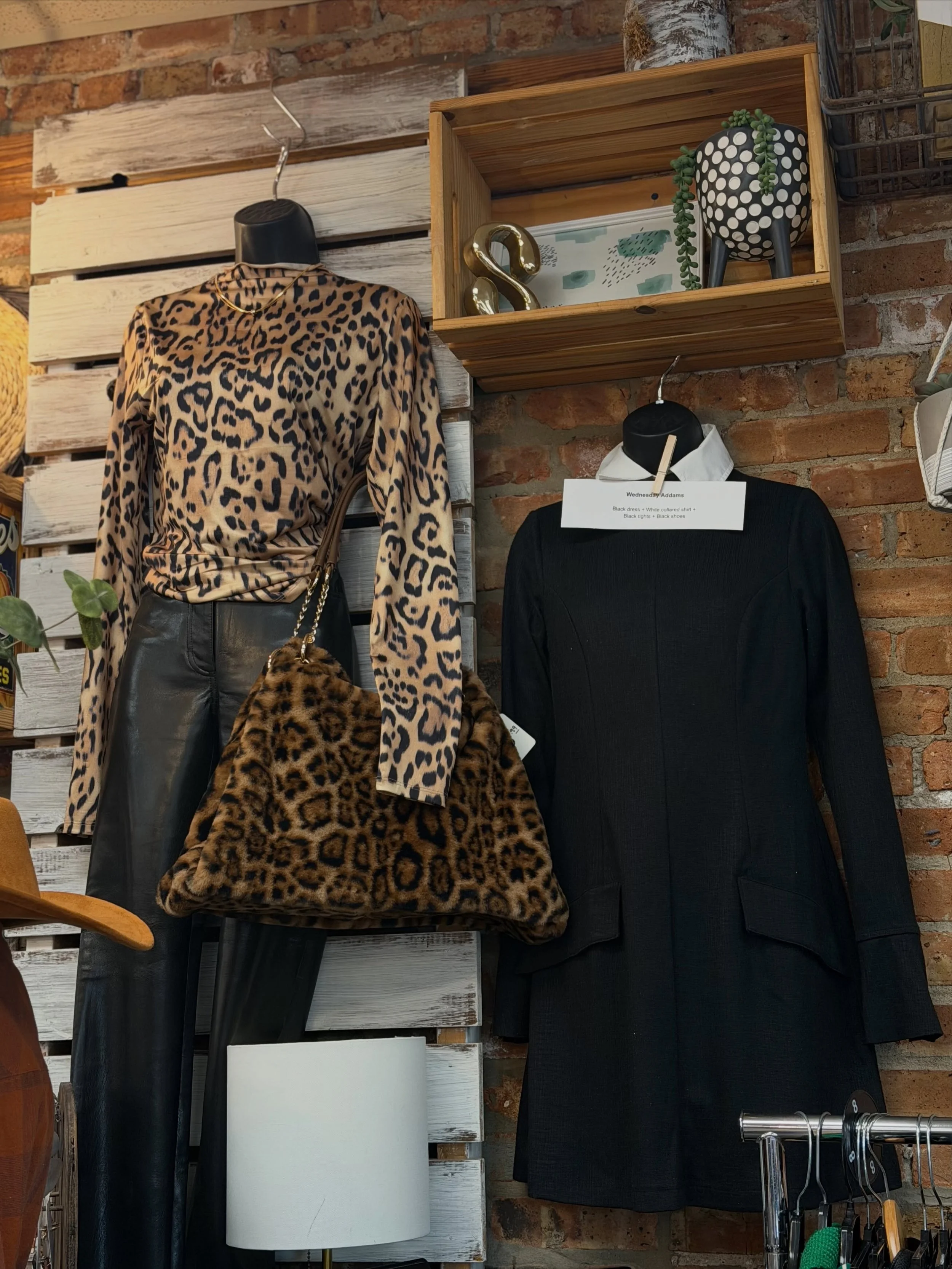 Looking for a last-minute Halloween costume? 👻🎃 We may have exactly what you need!

Our mannequins are decked out in Halloween costumes and ready to give you some inspiration. Stop in and see what you can put together! 🕸️🖤