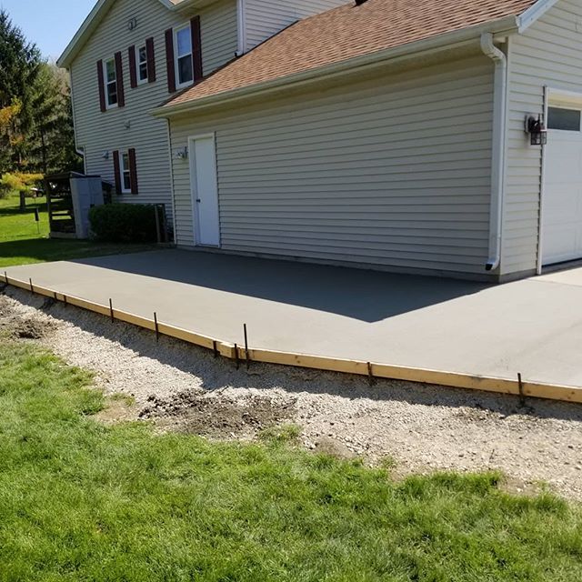 Concrete driveway parking stall poured yesterday in slinger, Wisconsin #diehardprojects