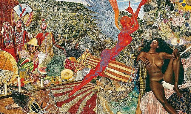 Annunciation: by Mati Klarwein. Carlos Santana noticed the painting in a magazine and requested it to be the cover of the band&rsquo;s album, Abraxas.
&bull;
In a time where inclusion and equality is more important than ever, the Robert Kidd Gallery 