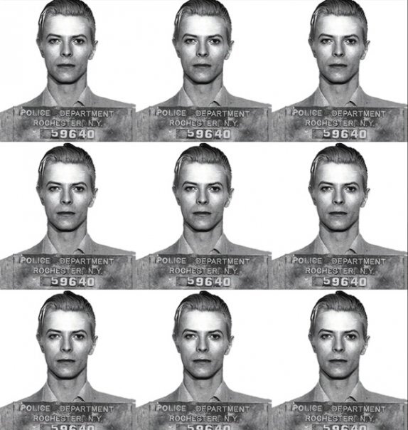  David Bowie Mug Shot by  G. Marti .