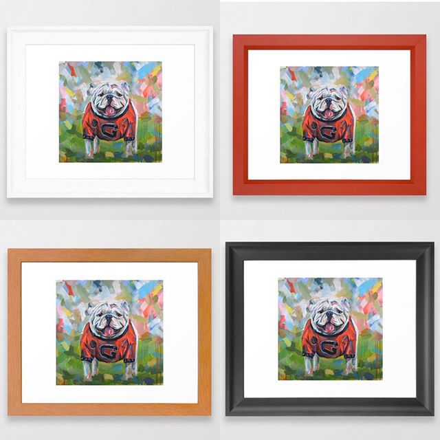 Framed art prints 50% off today at MalloryMoyeart.com. They make a great gift! #uga #bulldog