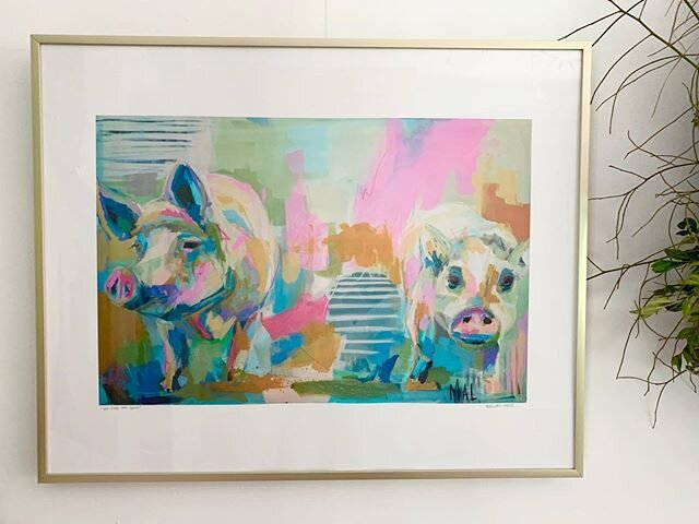 Just added some framed prints to my shop. Printed by @kaartist in downtown Athens, GA. 🐖🐖🐐 Link in bio.