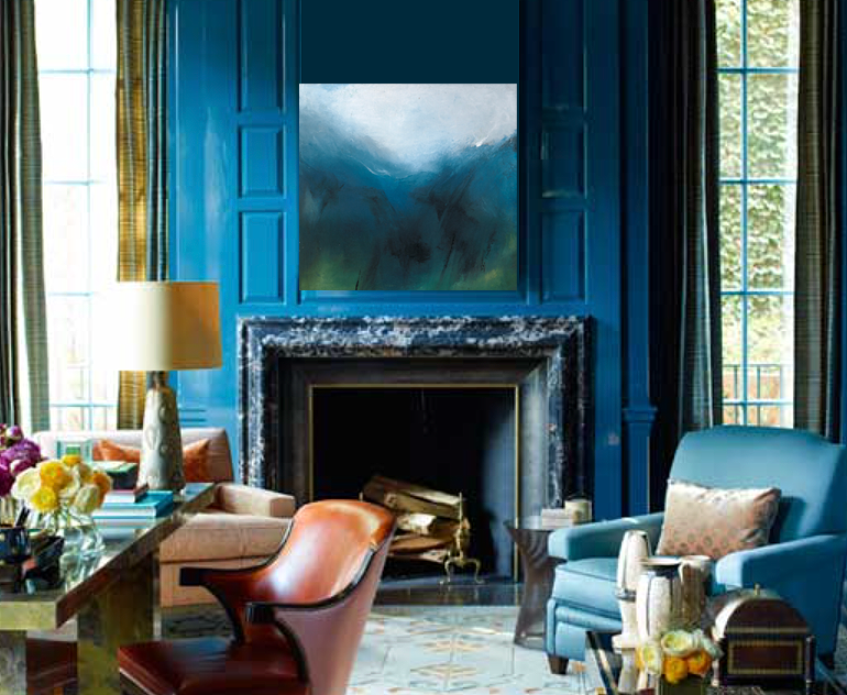 this beautiful giclee print is perfect placement above the fireplace