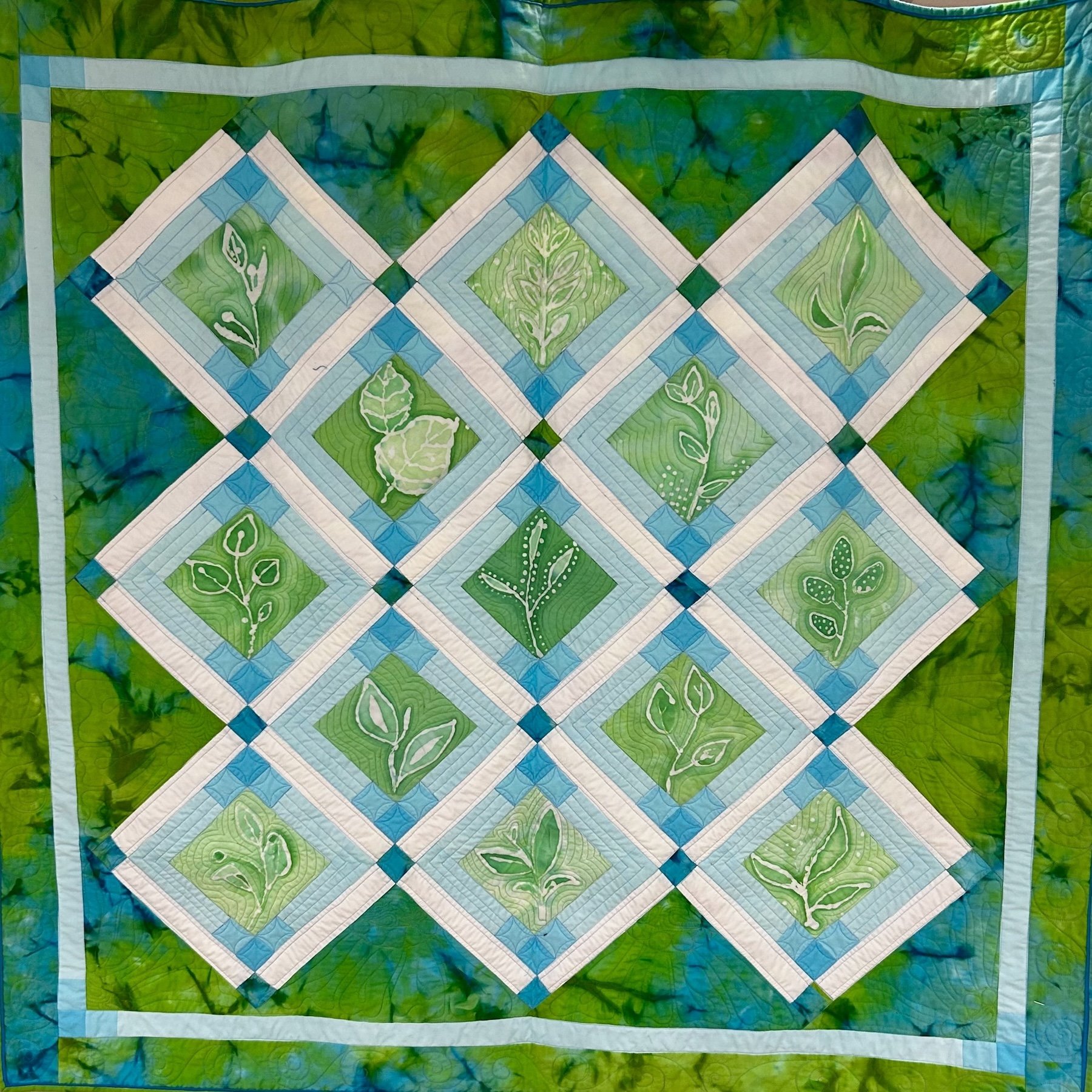 Bloom Where You're Planted Green Community Quilt