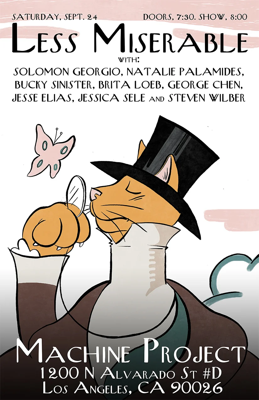 A comedy show poster made to resemble that iconic New Yorker cover.