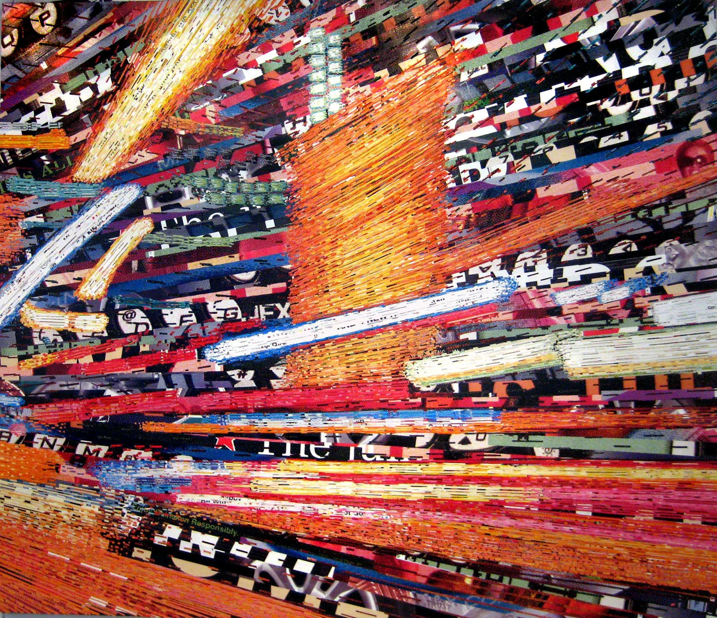 Move Over, I'll Drive... 2009, 84x96, Billboard paper and acrylic on wood panel, 