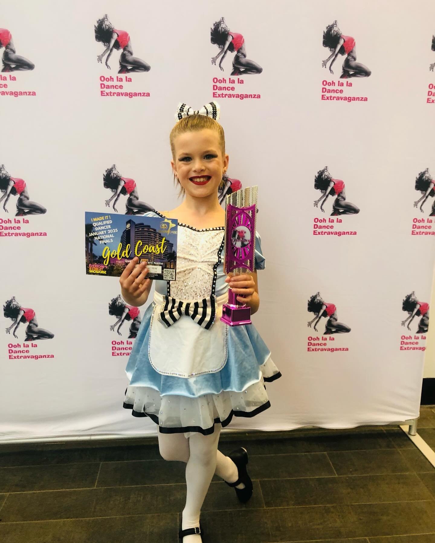 It was Miss Kovi&rsquo;s turn at @ooh_la_la_dance_extravaganza today and what a day it was! 
Congratulations on your results Kovi, we are so proud of you 🩵

🥇 Jazz
🥇 Tap
🥇 Contemporary 
🥈 Lyrical
