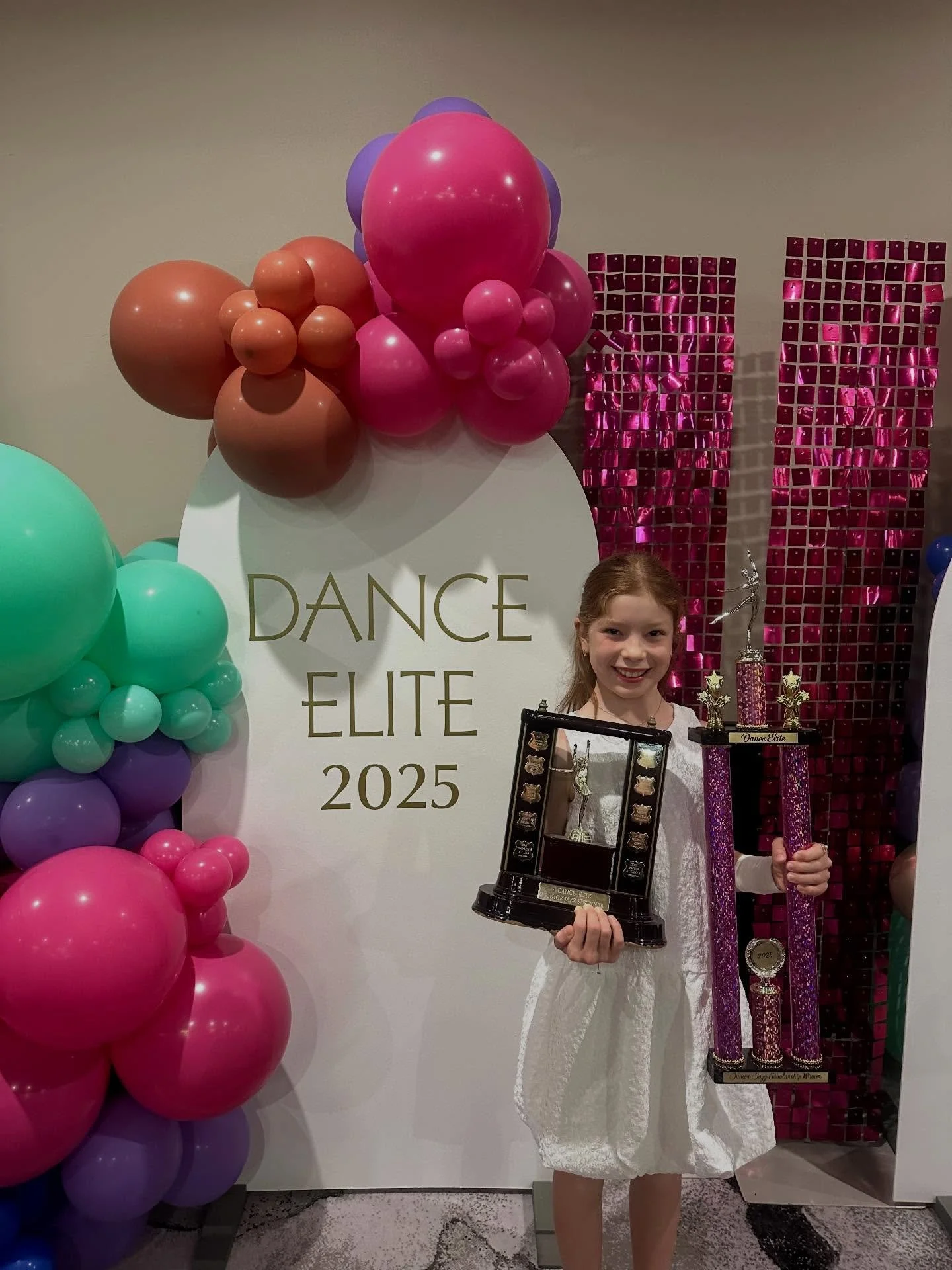 💫 2025 Presentation Night 💫

Our Junior jazz scholarship winner this year goes to a young dancer who is pure joy from the moment she walks into the studio. She lights up every room and every stage with her bright presence, infectious energy, and be