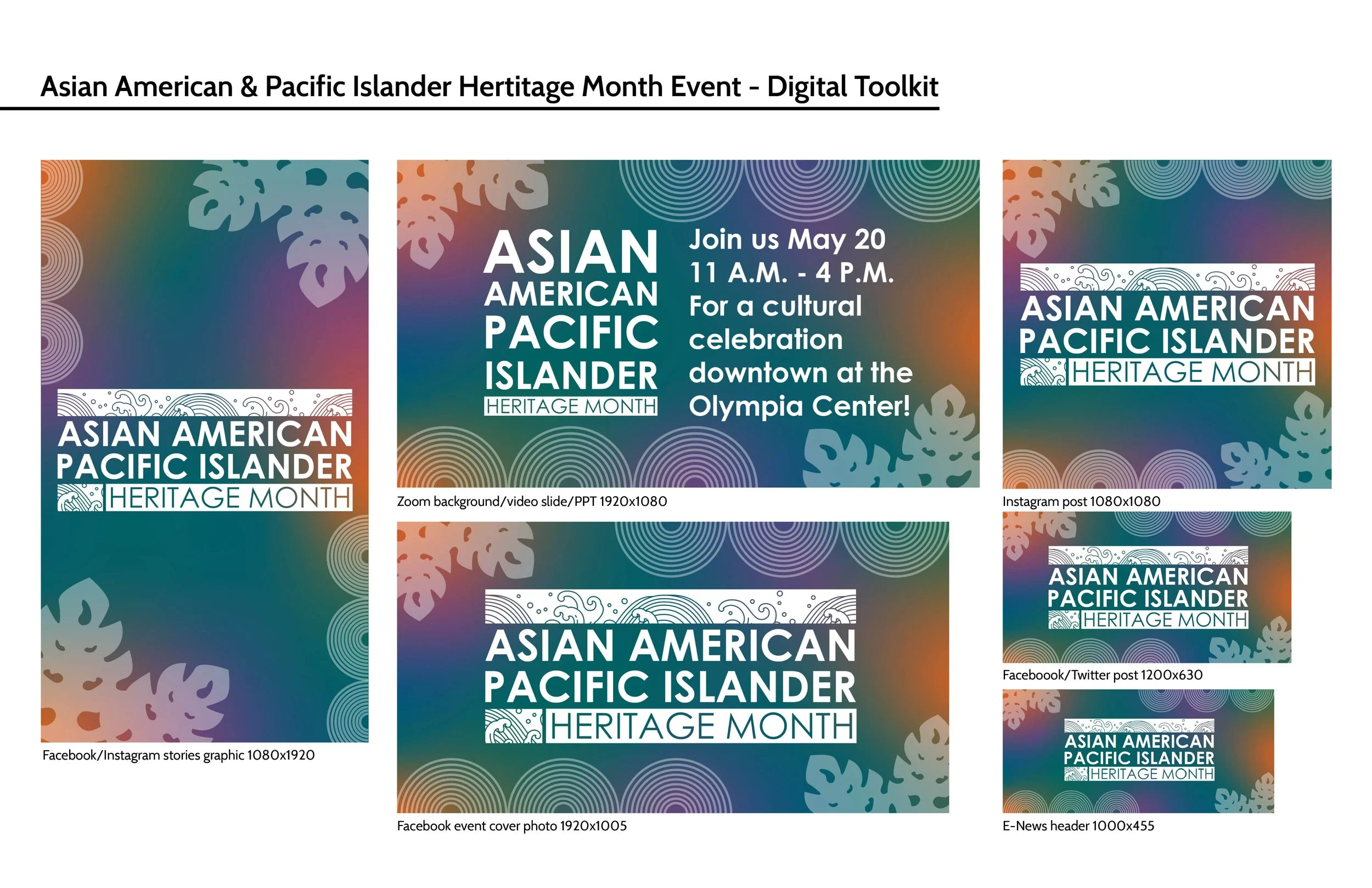 AAPI Heritage Month Event digital toolkit for all social media and digital media channels.