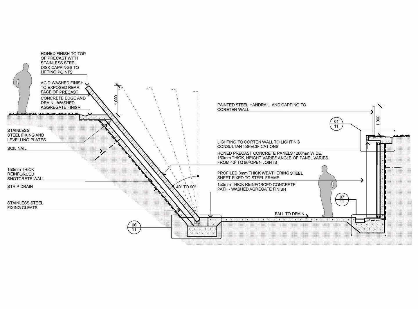 details, details, details&hellip;

Located on Ngunawal Country, the Bowen Place pedestrian and cyclist underpass is articulated by a slanted precast concrete wall that defines the edge of the path as it descends through the terrain.

The wall is form
