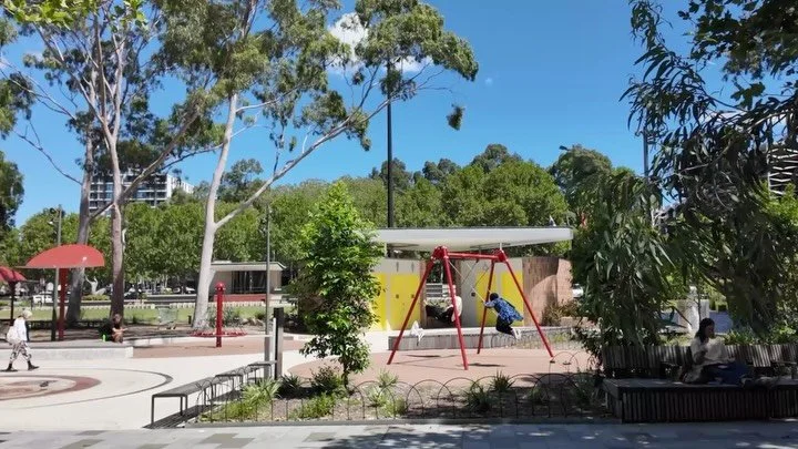 Located on Dharug Land, Paul Keating Park Amenities for @ourcbcity serves the park situated next to @westernsydneyu &rsquo;s vertical Bankstown City Campus.

Addressing the Ian Stromberg Playground by @aspectstudios , the amenities are arranged into 