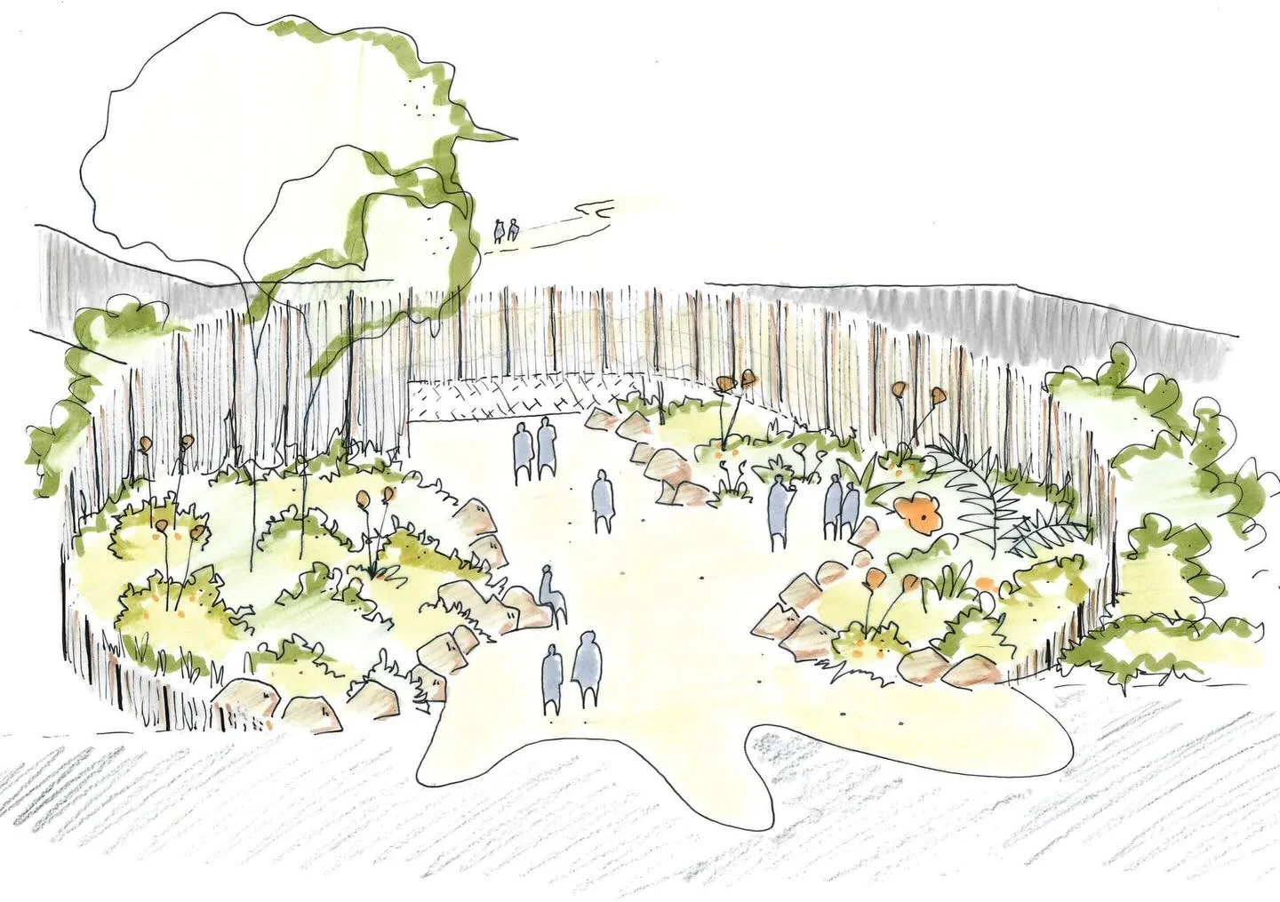 in the making.

Taronga Nura Diya Experience was filled with all the complexities and possibilities of working in a city zoo on a heritage-listed site.

Navigating a steep 5m level change, significant established trees, and accessible grades througho