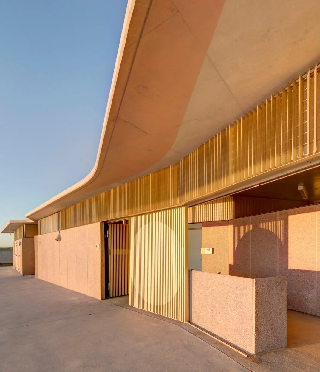 now &amp; then.

Located on Gadigal Land, the Mahon Pool Amenities and Maroubra Seals Swimming Clubhouse replaces a 1960s brick building that sat disconnected from its spectacular clifftop setting.

The new building folds into the rock landform, its 