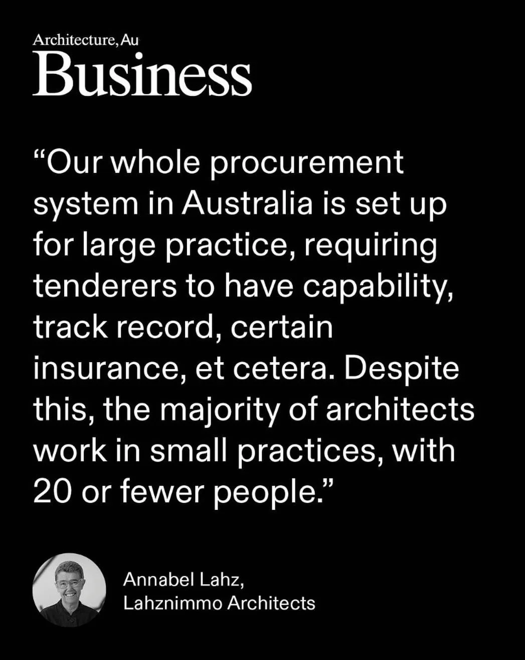 Our Director Annabel Lahz is featured in the latest ArchitectureAu Business roundtable, joining Dimitty Andersen in conservation with Ricky Ray Ricardo.

The discussion explores what makes a successful architectural merger, the opportunities mergers 