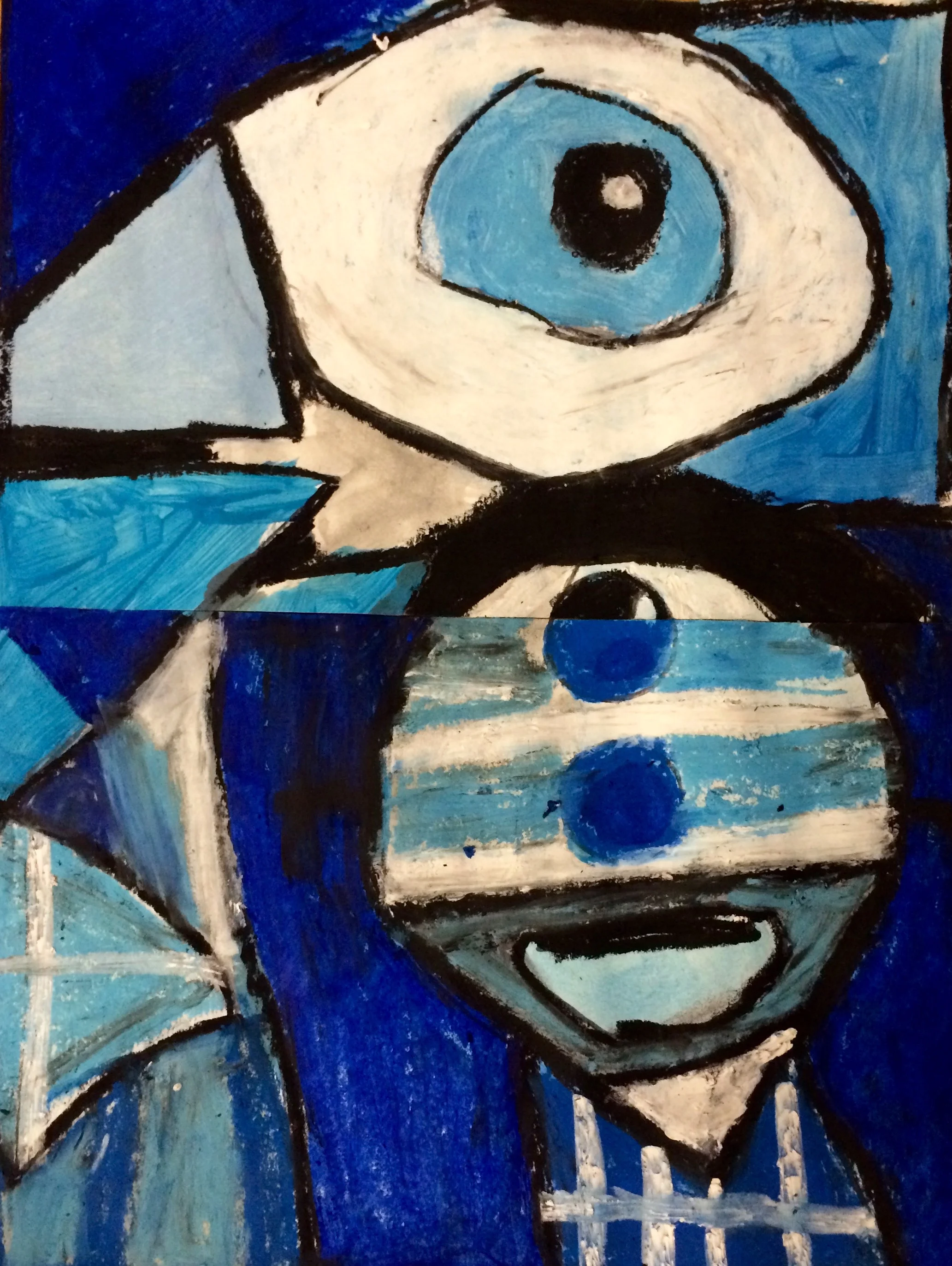 Collaborate with others Oil Pastel made by two artists