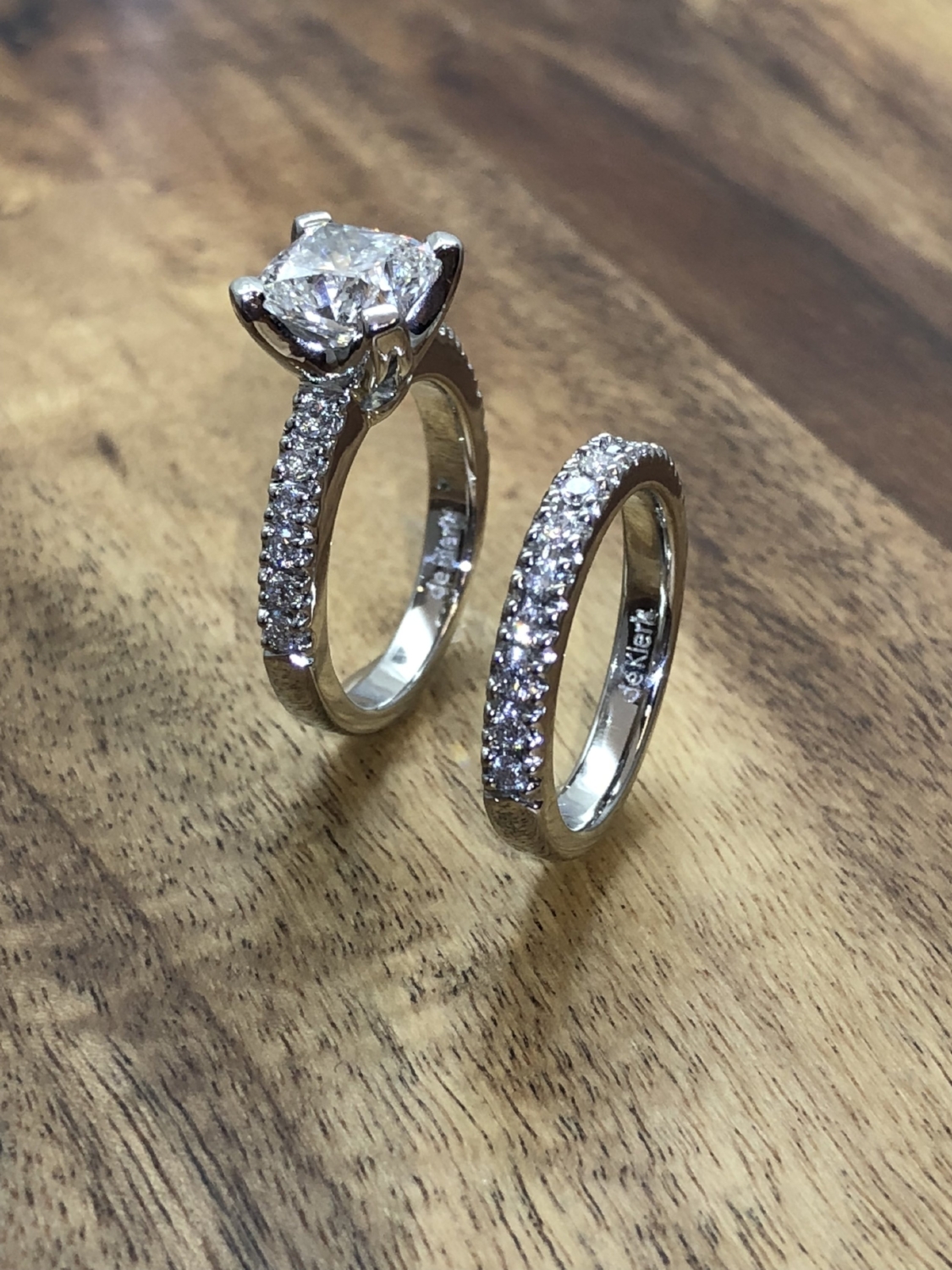 Engagement Ring Matching Diamond Wedding Band