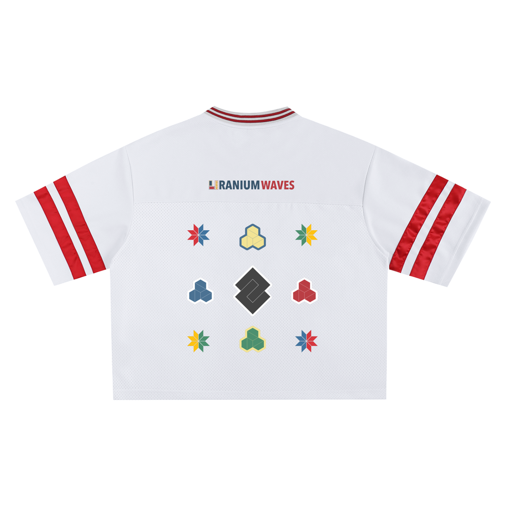Taped Mesh Boxy T-shirt — Uranium Waves