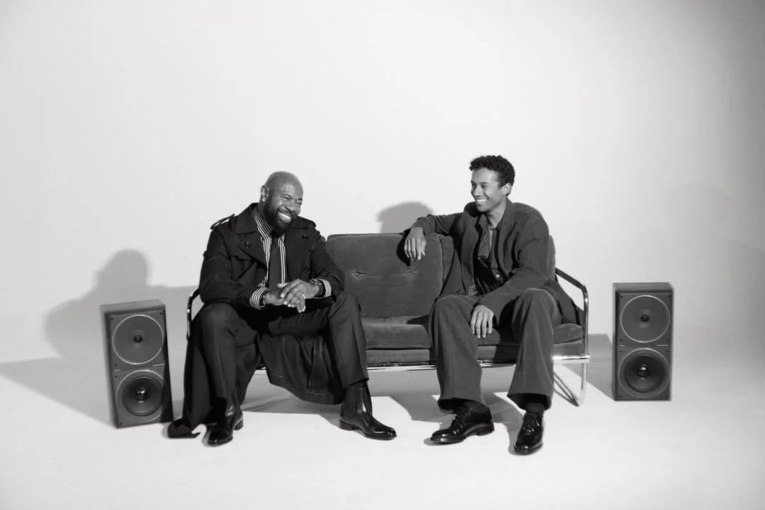 Antoine Fuqua and Jaafar Jackson sitting on a couch