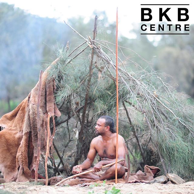 In the cooler weather the women began making their miya miya (huts). Balga stems formed supporting poles and strips of bark made the shelters water and wind proof.
.
.
#BilyaKoortBoodja 
#NyoongarCulture 
#Environmental 
#BKBCentre 
#Northam