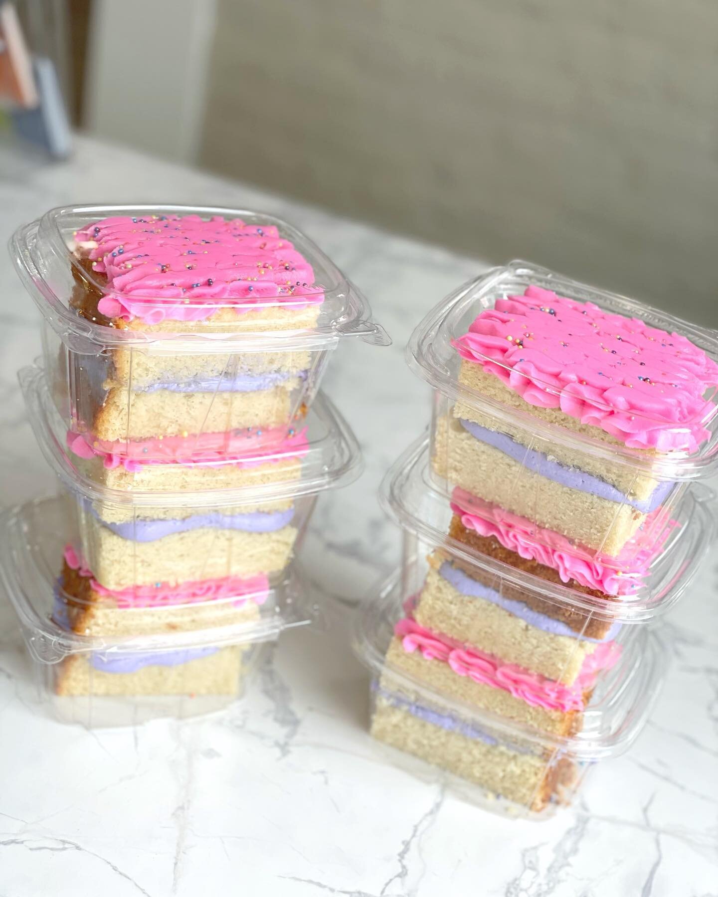 Jumbo Vanilla Cake slices are available in store today. We will be open until 8pm tonight enjoying the @caleramainstreet Eggstravaganza tonight. Bring the family&hellip;you&rsquo;re in for a treat! 
.
.

.
📣Did you know we have a beautiful event spa
