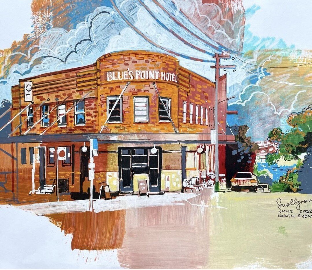 Our wonderful art deco local in the heart of McMahons Point💙 Thank you @alexsnellgrove⁠ for your beautiful artwork 🎨 #loveyourlocal #sydneypubs⁠
⁠
⁠