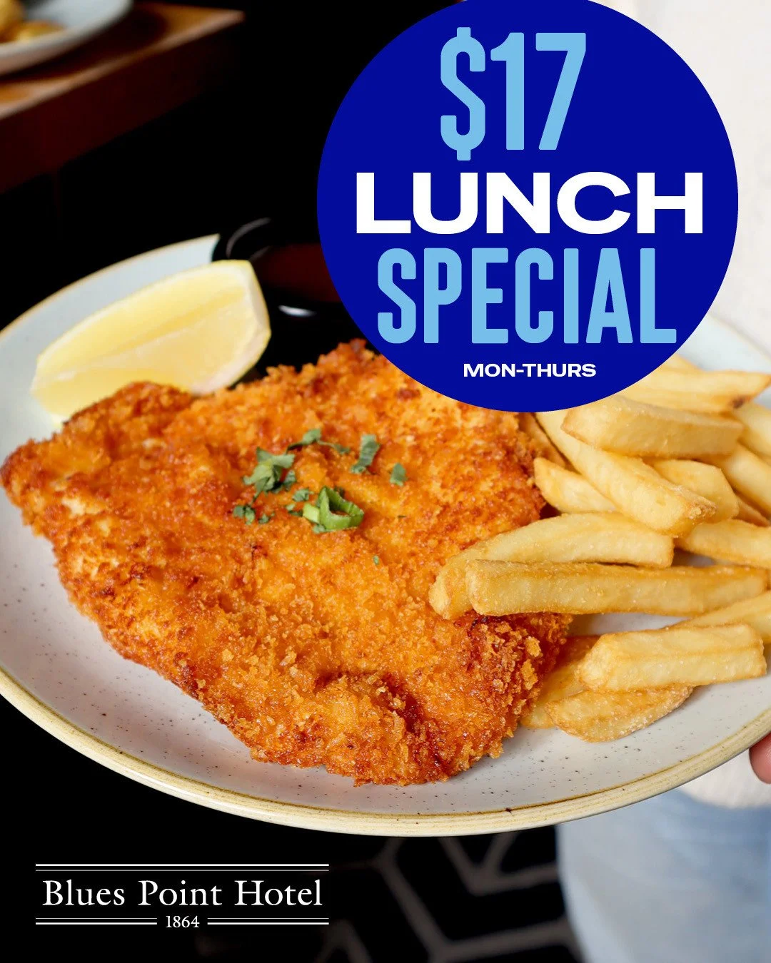 🏃Run don't walk! ✔️$17 Schnitty &amp; Chips⁠ ✔️$17 Tacos ✔️$17 Steak Sanga &amp; Chips⁠ 😋😋😋⁠ Available Mon - Thurs only, 11.30am-2.30pm⁠. It's the best value pub lunch in town!⁠
⁠
🔗 Bookings recommended for bigger groups, link in bio⁠