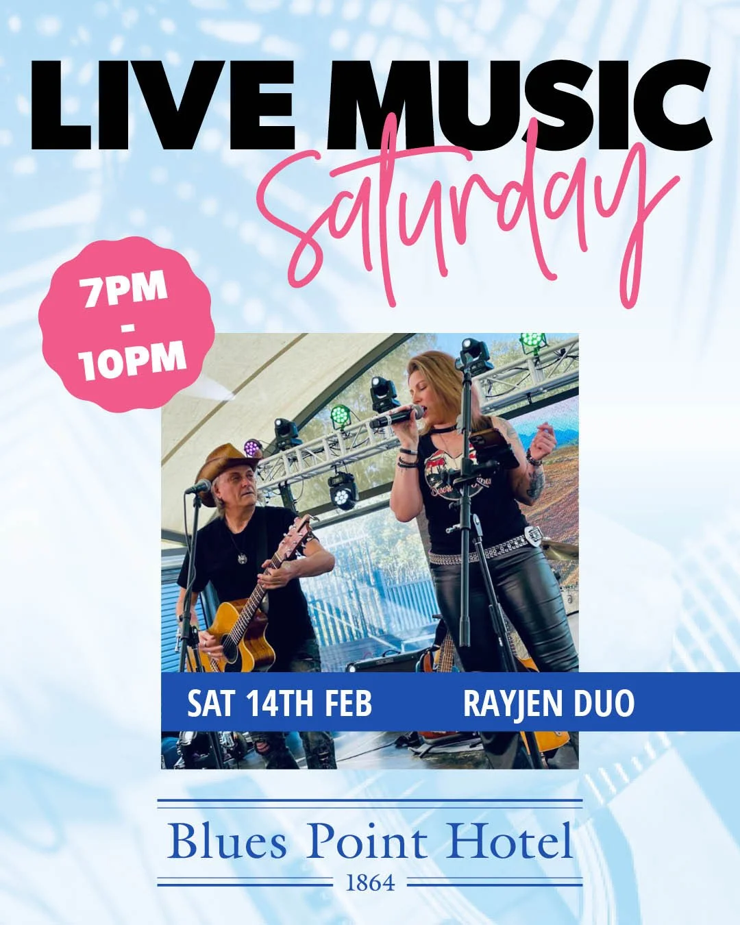 🎶TONIGHT! DON'T MISS incredible duo RayJen, playing awesome tunes from 7-10pm 🙌🍺🎤 #loveyourlocal #seeyouattheblues⁠ 💕⁠
👉️⁠ This talented male-female acoustic pair features guitarist and vocalist Raymund Shek and accomplished lead singer Jenny R