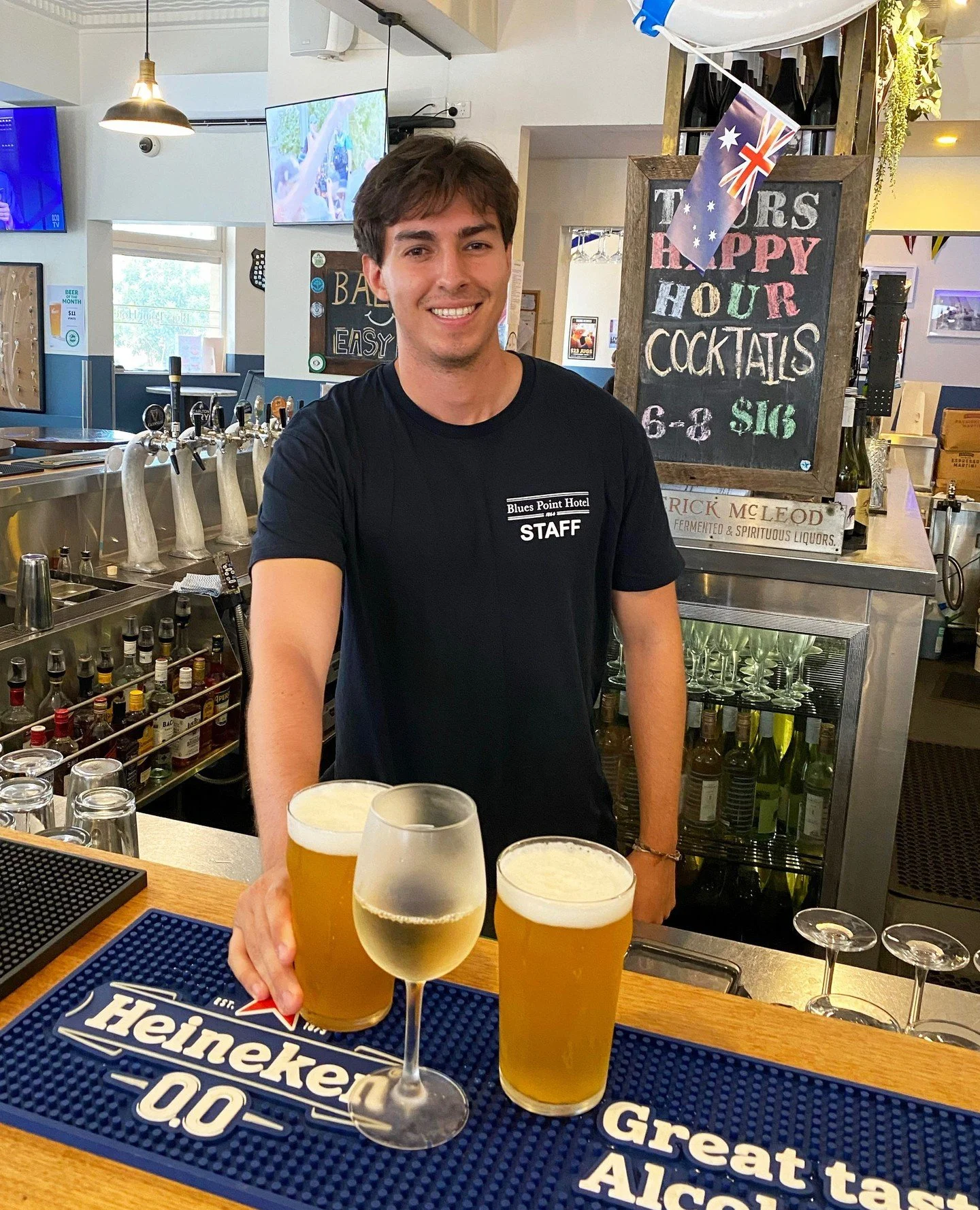 Happy Friday Jimmy! 🍺 See you at The Blues over the weekend ☀️🥂⁠
#loveyourlocal #pokiefree #mcmahonspoint⁠
🎶 Live music this Sunday arvo from 3-6pm