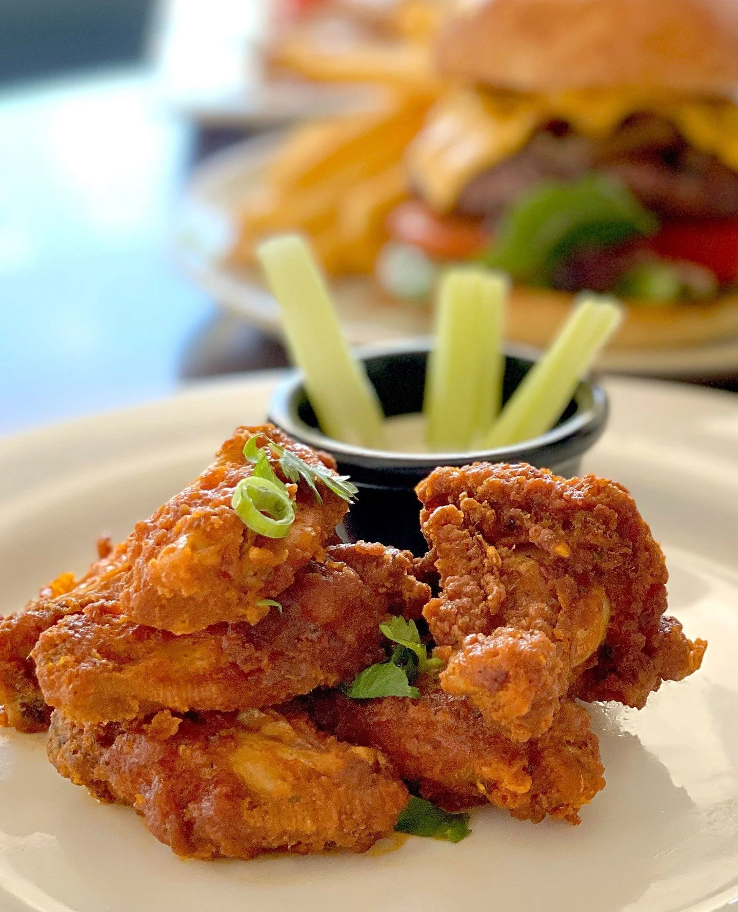 Gotta love our Spicy Buffalo Wings with Blue Cheese Dip and Celery 😋 Perfect with an ice cold beer! 🍺 #loveyourlocal #weekend⁠
⁠
🍽️ Full bistro menu available ALL DAY from 11.30am 👍️