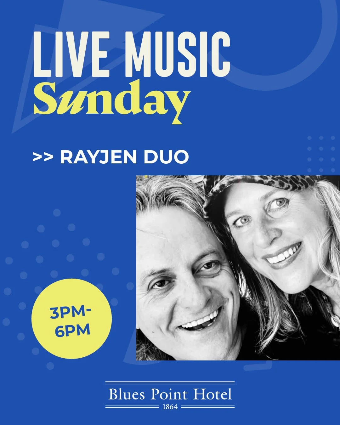 Come see Blues Point faves and all-round legends RayJen this afternoon from 3-6pm at The Blues 💙 #loveyourlocal⁠ #sundaysesh⁠
🍽️ Full bistro menu available all day from 11.30am⁠