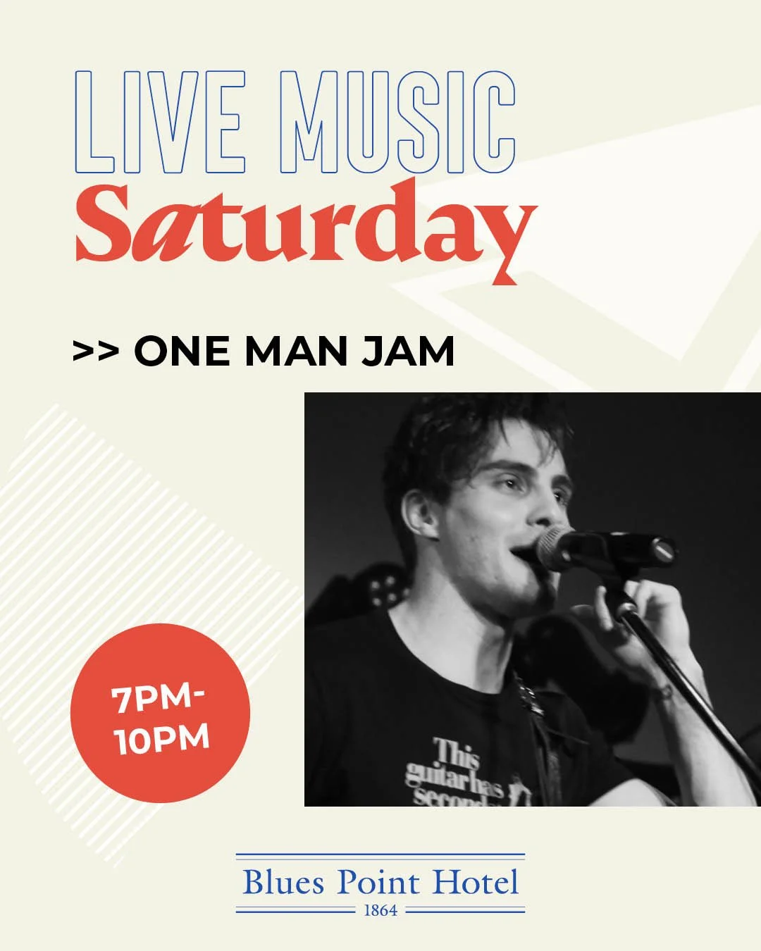 TONIGHT - DON'T MISS! 👏We're so pleased to welcome back One Man Jam back to The Blues Point playing tonight 7-10pm 🙌🙌🙌⁠ Get the crew together for a fun Saturday!⁠
#loveyourlocal #longweekendfun
