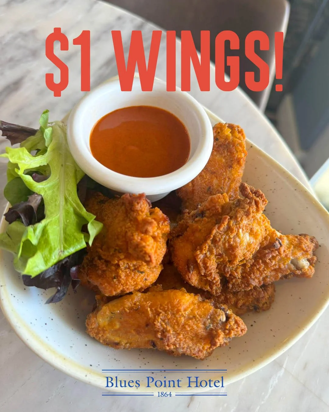 Turn up the heat Fridays and Saturdays with $1 WINGS! 🔥⁠
Choose from chilli sauce or honey soy sesame sauce. Minimum order 10.⁠
#loveyourlocal⁠
⁠🍽️ Full bistro menu available all weekend from 11.30am 🙌⁠