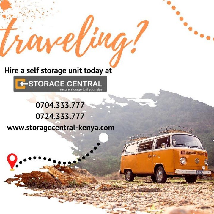 Are you ready to hit the road and explore new places? 🛣️ Don't forget to secure your valuables with a self storage unit from storagecentral-kenya.com 🔒 #TravelingTips #StorageSolution #SelfStorage #KenyaTravel #ExploreKenya