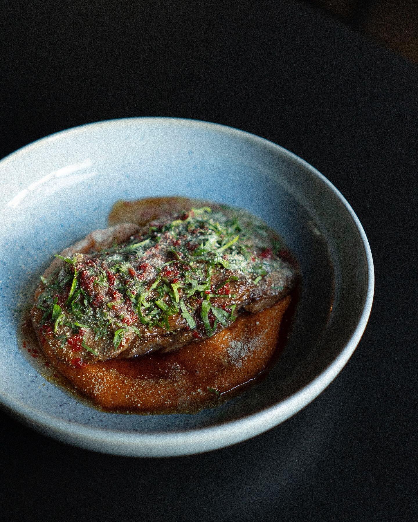 Grilled secret cut | carrot puree | nuoc-cham | crispy rice powder