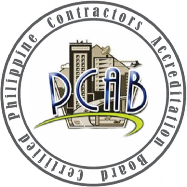 Logo for the Philadelphia Contractors Accredited Building Board, featuring a city skyline, construction elevator, and a stylized dollar bill, with the organization's name encircling the design.