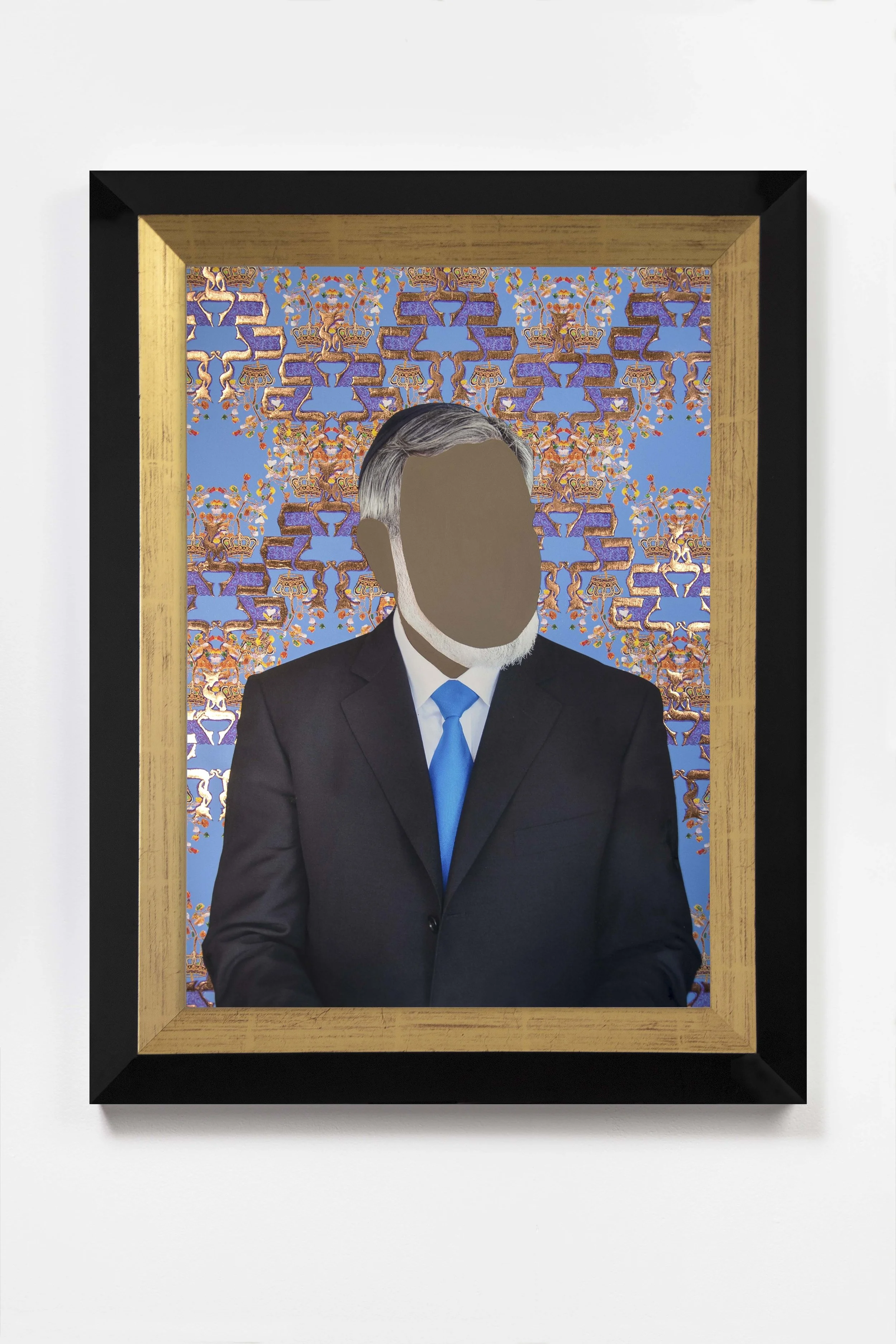 Encounter, Tekhelet 2018 © Nicola Green Painting, on giclée with hand applied copper leaf, 308gsm Hahnemuhle H52 x W40 cm £5,900 H64 x W47 cm £8,500